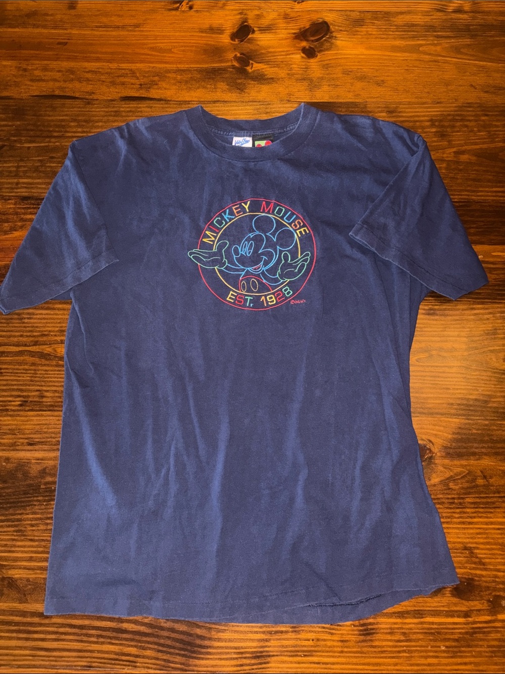 Vintage Mickey Mouse Embroidered tourist t-shirt Velva Sheen